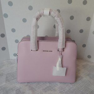 Michael Kors Houston Leather Satchel Lilac NWT